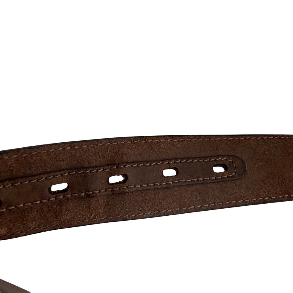 Larry Mahan Western Leather Ranger Belt‎ Brown Cross Conchos Whipstitch 42 - Picture 9 of 9